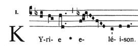 "Kyrie eleison" in neume notation