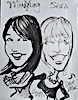 Sketch of Min Kyung and Sara at the conference