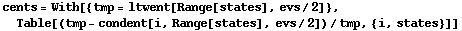 cents = With[{tmp = ltwent[Range[states], evs/2]}, Table[(tmp - condent[i, Range[states], evs/2])/tmp, {i, states}]]