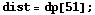 dist = dp[51] ;