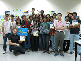 Group photo of the students and faculty at the Hyderabad winter school with 130 undergraduates from across India