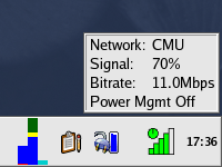 kwirelessmonitor status window
