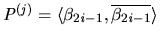 $P^{(j)}=\langle\beta_{2i-1},\overline{\beta_{2i-1}}\rangle $