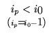 $\begin{array}{c}
i_{p}<i_{0}\\
\scriptstyle{(i_{p}=i_{0}-1)}
\end{array}$