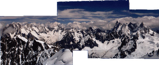 The mountains around Mont Blanc