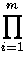 $\displaystyle\prod_{i=1}^{m}$