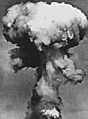 Photo of atomic mushroom cloud