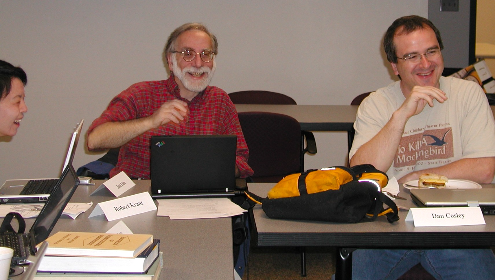 Bob Kraut and Dan Cosley at Colorado research meeting