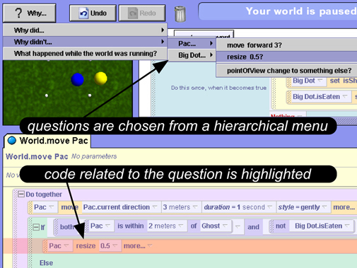 Whyline answering why Pac is no
resizing.