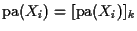 $\mbox{pa}(X_i) = [\mbox{pa}(X_i)]_k$