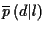 $\overline{p}\left( d\vert l \right)$