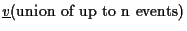 $\underline{v}(\mbox{union of up to n events})$