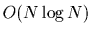 $O(N\log N)$