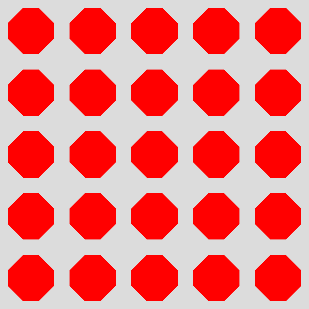 hexagons along every other row