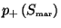 $p_+\left(S_\mathrm{\scriptscriptstyle mar}\right)$