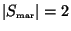 $\left\vert S_\mathrm{\scriptscriptstyle mar}\right\vert=2$