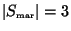 $\left\vert S_\mathrm{\scriptscriptstyle mar}\right\vert=3$