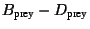 $ B_{\text{prey}}-D_{\text{prey}}$