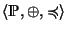$ \langle \mathds{P},\oplus,\preccurlyeq\rangle$