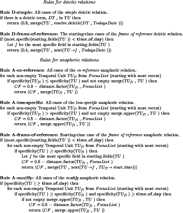 \begin{figure}\par\begin{center}
{\large\em Rules for deictic relations}
\end{ce...
...$ , merge\_upper($TU_{fl}$ , $TU$ )$\rangle$\space \\
\end{tabbing}\end{figure}