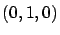 $(0,1,0)$