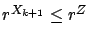 $r^{X_{k+1}}\leq r^Z$