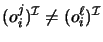$(o_i^j)^\mathcal{I}\neq (o_i^\ell)^\mathcal{I}$