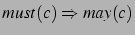$must(c)\Rightarrow may(c)$