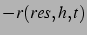 $-r(res,h,t)$