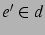 $e'\in d$
