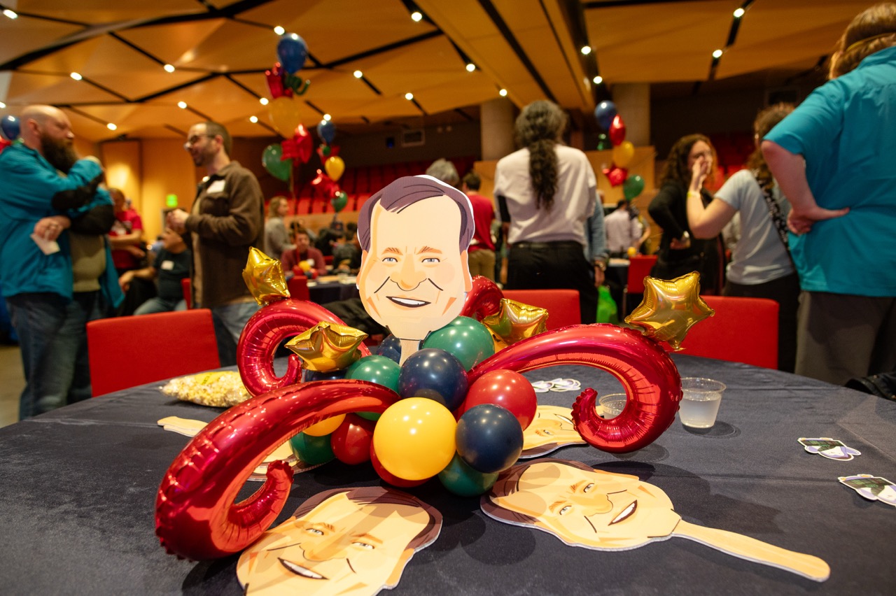 Decorations from the Stehlik Leaves His Mark Celebration on April 5, 2025.