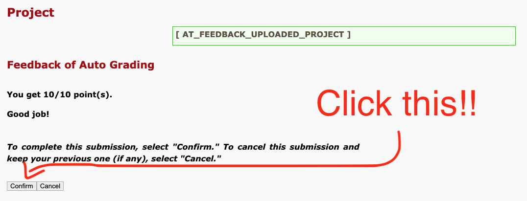 ATutor confirmation example