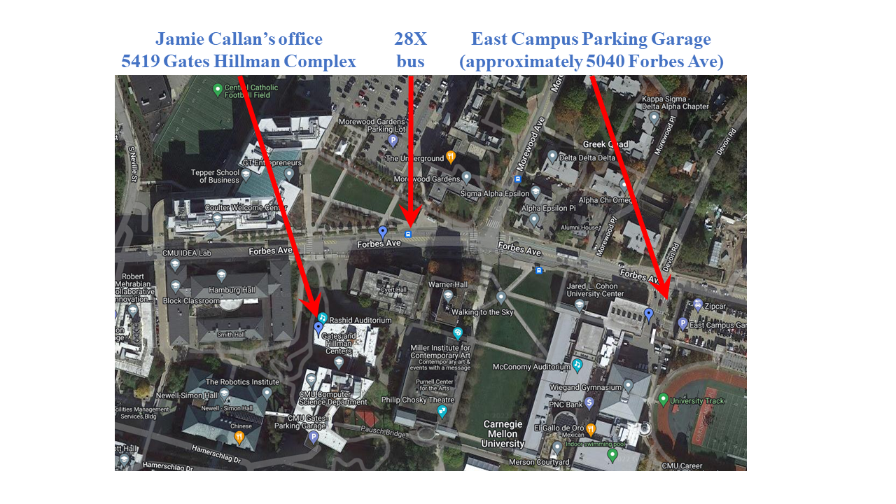 Map showing location of Gates-Hillman Complex