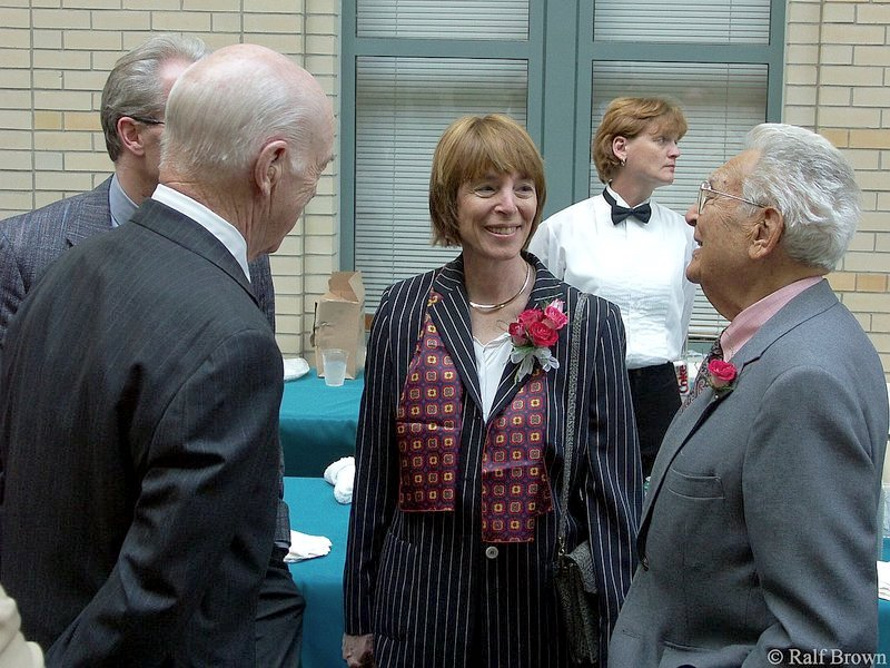 left to right: Henry Hillman, Sara Kiesler, Lawrence Greene. 2004.
