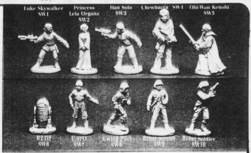 1988 West End Games Star Wars Grenadier Models 25mm Metal Figure Set -  Bounty Hunter Adventure Set