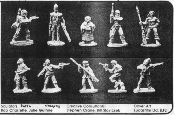 1988 West End Games Star Wars Grenadier Models 25mm Metal Figure Set -  Bounty Hunter Adventure Set