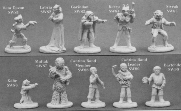 Jabba's Palace Metal Miniatures (For Star Wars: The Roleplaying Game) by West  End Games