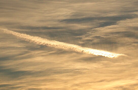 Shadow of a contrail